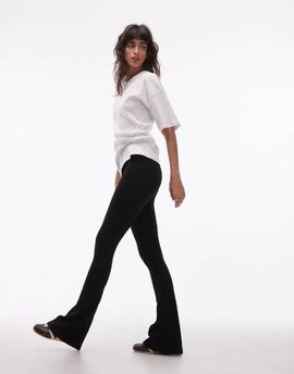 ASOS DESIGN ASOS DESIGN seamless ribbed flare leggings in black