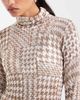 ASOS DESIGN ASOS DESIGN second skin sheer knit turtleneck top in dog tooth-Multi - 3