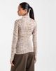 ASOS DESIGN ASOS DESIGN second skin sheer knit turtleneck top in dog tooth-Multi - 4