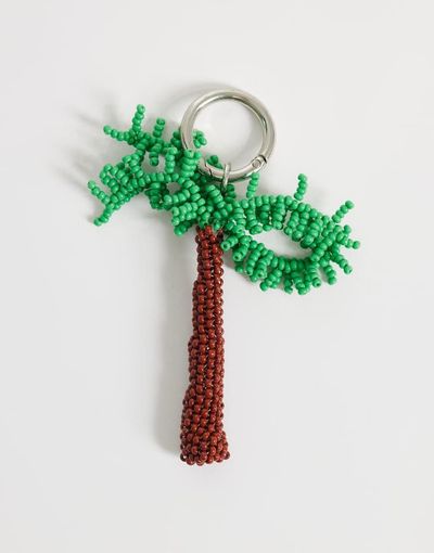 ASOS DESIGN ASOS DESIGN seed bead palm tree bag charm in multi