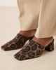 ASOS DESIGN ASOS DESIGN Selena mid heel mule in leopard-Multi - 3