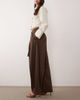 ASOS DESIGN ASOS DESIGN self belt high rise barrel pants in mocha-Neutral - 2
