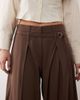 ASOS DESIGN ASOS DESIGN self belt high rise barrel pants in mocha-Neutral - 3