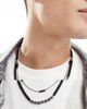 ASOS DESIGN ASOS DESIGN semi-precious beaded 2 pack necklace in multi-Silver - 1