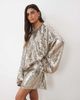 ASOS DESIGN ASOS DESIGN sequin batwing mini dress with draped front bodice in silver - 2