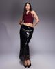 ASOS DESIGN ASOS DESIGN sequin mid-rise column skirt with lace trim in black - 1