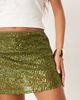 ASOS DESIGN ASOS DESIGN sequin mini skirt in green - 2