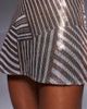 ASOS DESIGN ASOS DESIGN sequin mini skort in stripe print-Multi - 3