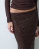 ASOS DESIGN ASOS DESIGN sequin pencil skirt with lace trim in brown - 2