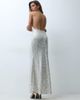 ASOS DESIGN ASOS DESIGN sequin scooped plunge sequin maxi dress in silver - 4