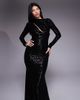 ASOS DESIGN ASOS DESIGN sequin slash front draped maxi dress in black - 2