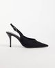 ASOS DESIGN ASOS DESIGN Serena slingback stiletto heels in black suedette - 1