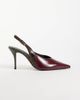 ASOS DESIGN ASOS DESIGN Serena slingback stiletto heels in burgundy mix-Multi - 1