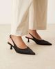 ASOS DESIGN ASOS DESIGN Serenity ruched slingback kitten heel shoes in black - 1