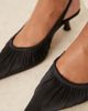 ASOS DESIGN ASOS DESIGN Serenity ruched slingback kitten heel shoes in black - 3