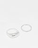 ASOS DESIGN ASOS DESIGN set of 2 rings in brushed silver tone - 1