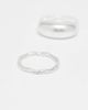 ASOS DESIGN ASOS DESIGN set of 2 rings in brushed silver tone - 2