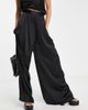 ASOS DESIGN ASOS DESIGN set satin wide leg pants-Black - 1