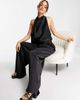 ASOS DESIGN ASOS DESIGN set satin wide leg pants-Black - 2