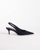ASOS DESIGN ASOS DESIGN Shade slingback kitten heels in black suedette - 1