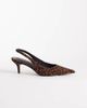 ASOS DESIGN ASOS DESIGN Shade slingback kitten heels in leopard suedette-Multi - 1