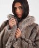 ASOS DESIGN ASOS DESIGN shawl collar faux fur jacket in gray stripe - 3