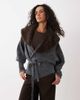 ASOS DESIGN ASOS DESIGN shawl collar oversized cardigan in heather gray - 1
