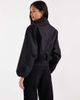 ASOS DESIGN ASOS DESIGN shawl collar wrap bomber jacket in black - 4