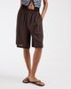 ASOS DESIGN ASOS DESIGN sheer boxer waistband bermuda shorts in chocolate-Brown - 2