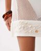 ASOS DESIGN ASOS DESIGN sheer crochet mini skirt with faux shell trim in white - 3