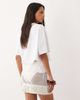 ASOS DESIGN ASOS DESIGN sheer crochet mini skirt with faux shell trim in white - 4