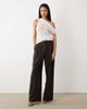 ASOS DESIGN ASOS DESIGN sheer lace ruched asymmetric top in white - 2