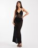 ASOS DESIGN ASOS DESIGN sheer max mesh column skirt with deep hem in black - part of a set - 1