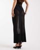 ASOS DESIGN ASOS DESIGN sheer max mesh column skirt with deep hem in black - part of a set - 2