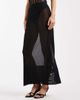 ASOS DESIGN ASOS DESIGN sheer max mesh column skirt with deep hem in black - part of a set - 3