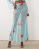ASOS DESIGN ASOS DESIGN sheer maxi skirt in turquoise floral - part of a set-Blue - 3