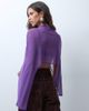ASOS DESIGN ASOS DESIGN sheer mesh high low cape top in plum-PURPLE - 4