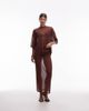 ASOS DESIGN ASOS DESIGN sheer mesh maxi skirt in brown - 1