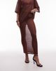 ASOS DESIGN ASOS DESIGN sheer mesh maxi skirt in brown - 3