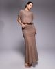 ASOS DESIGN ASOS DESIGN sheer mesh ruched waist maxi skirt in chocolate - part of a set-Brown - 1