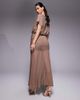 ASOS DESIGN ASOS DESIGN sheer mesh ruched waist maxi skirt in chocolate - part of a set-Brown - 2