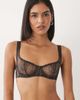 ASOS DESIGN ASOS DESIGN sheer mesh underwire bra in gray zebra print - 1
