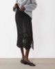ASOS DESIGN ASOS DESIGN sheer midi skirt with embellished bead hem in black - 2