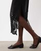 ASOS DESIGN ASOS DESIGN sheer midi skirt with embellished bead hem in black - 3