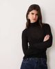 ASOS DESIGN ASOS DESIGN sheer second skin knit turtle neck top in black - 1