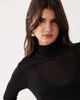 ASOS DESIGN ASOS DESIGN sheer second skin knit turtle neck top in black - 3