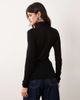 ASOS DESIGN ASOS DESIGN sheer second skin knit turtle neck top in black - 4