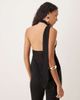 ASOS DESIGN ASOS DESIGN sheer slouchy scarf detail asymmetric top in black - 3