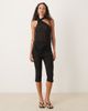 ASOS DESIGN ASOS DESIGN sheer slouchy scarf detail asymmetric top in black - 4