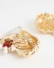 ASOS DESIGN ASOS DESIGN shell stud earrings with sea-life charms in gold tone - 3